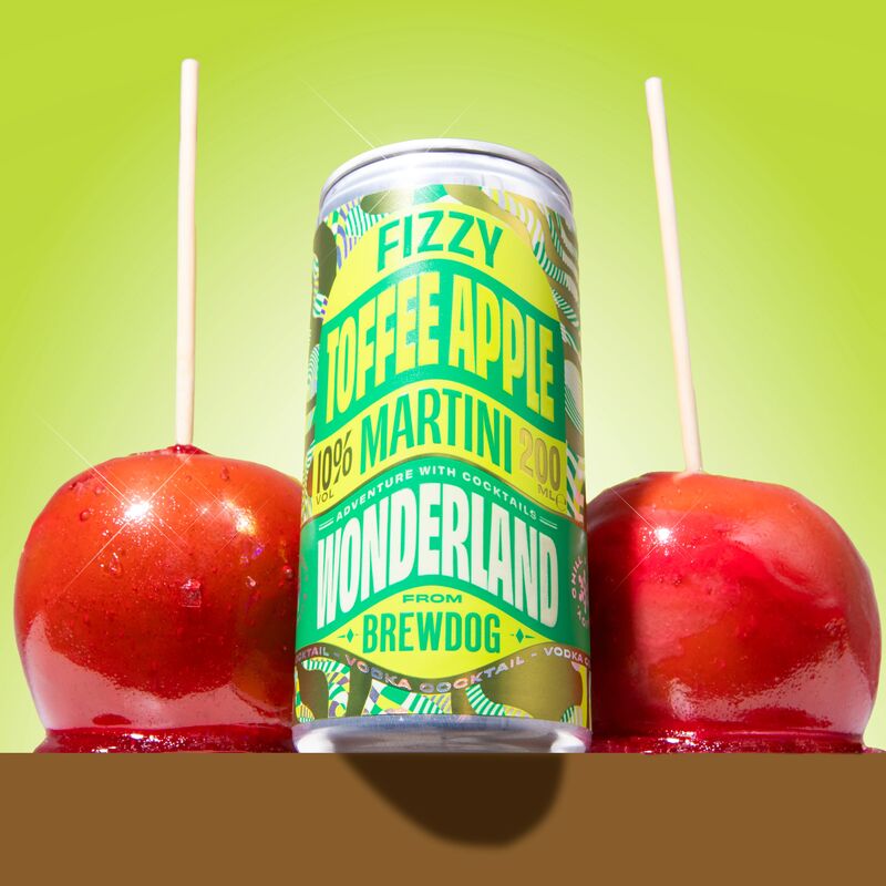 Fizzy Toffee Apple Martini