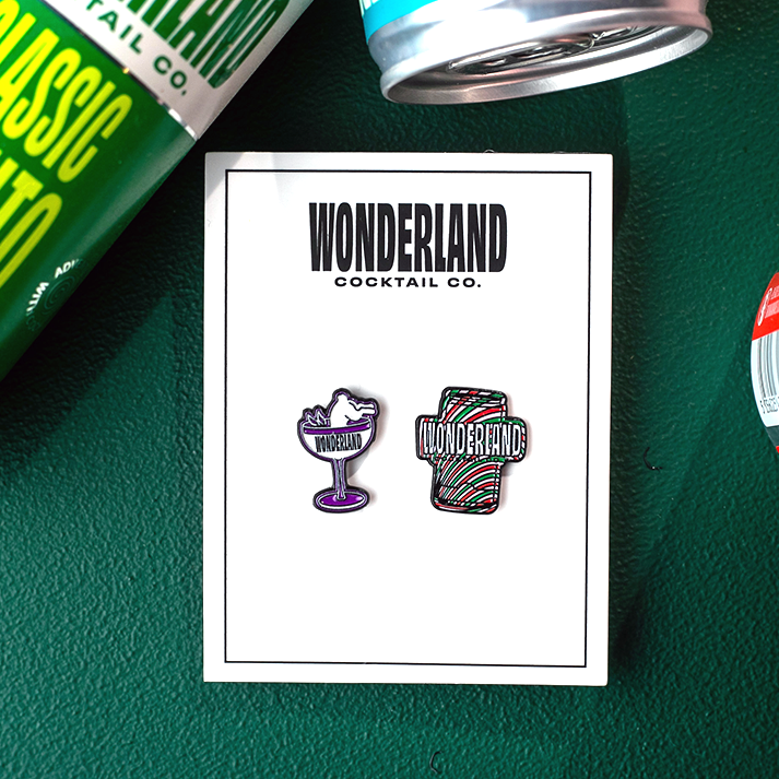 WONDERLAND COCKTAIL CO PIN BADGE SET