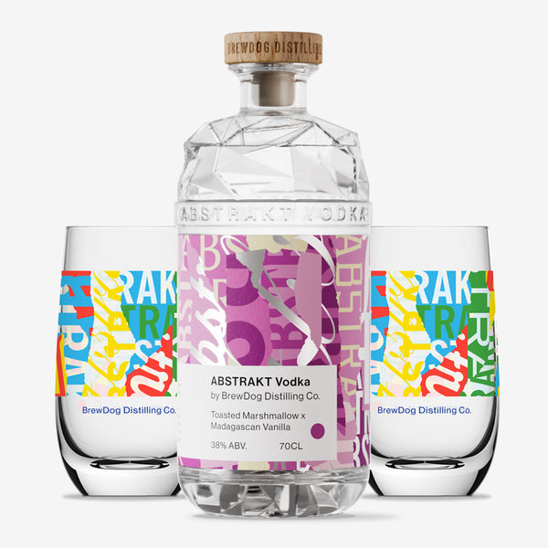 Abstrakt Toasted Marshmallow & Madagascan Vanilla Vodka + 2 Glasses